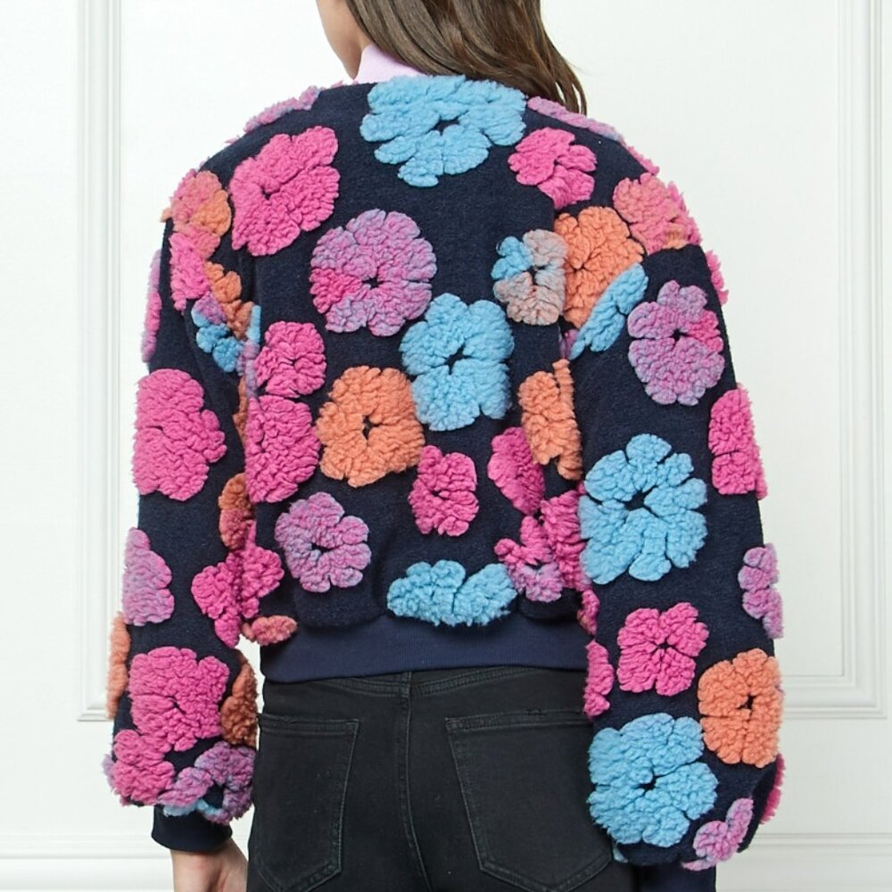 Floral Patterned Jacket - Multicolor - Picture 2 of 3